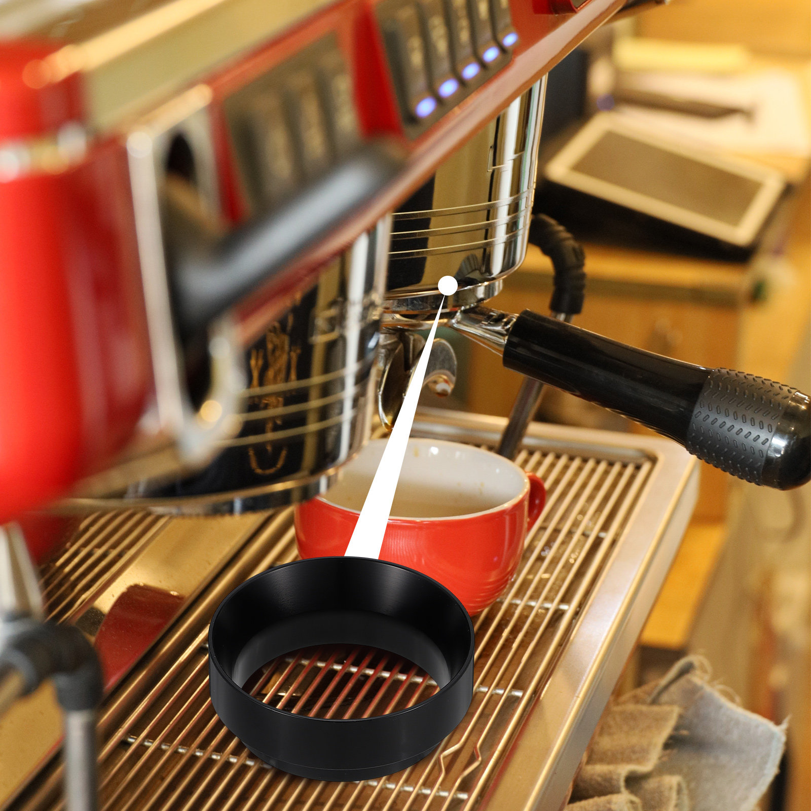 Dosing Funnel Ring - Magnetic Coffee Receiving Ring Aluminum 51mm