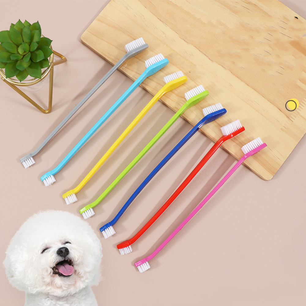 Group Head Brush - Double-headed Dog Toothbrush Portable Soft Multi-angle