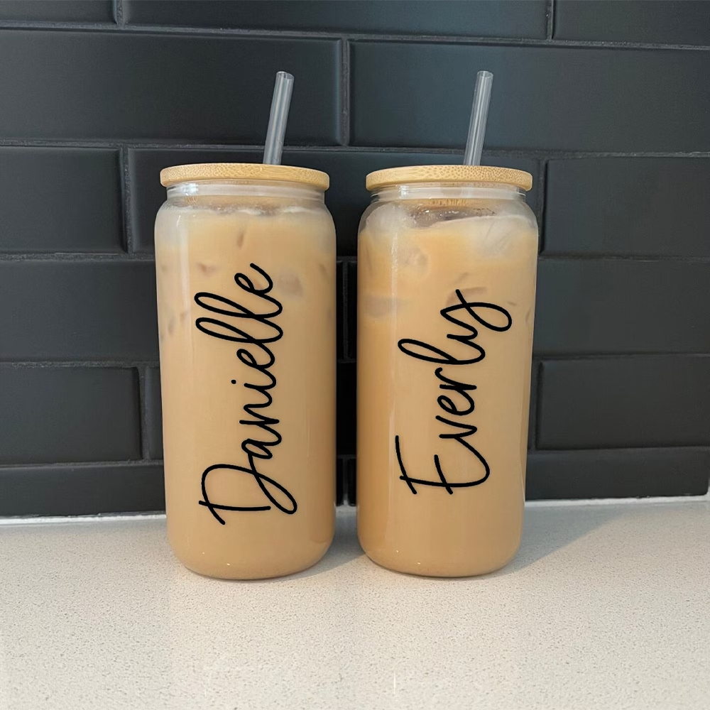 Coffee Equipment Names - Personalized Iced Coffee Mug with Lid