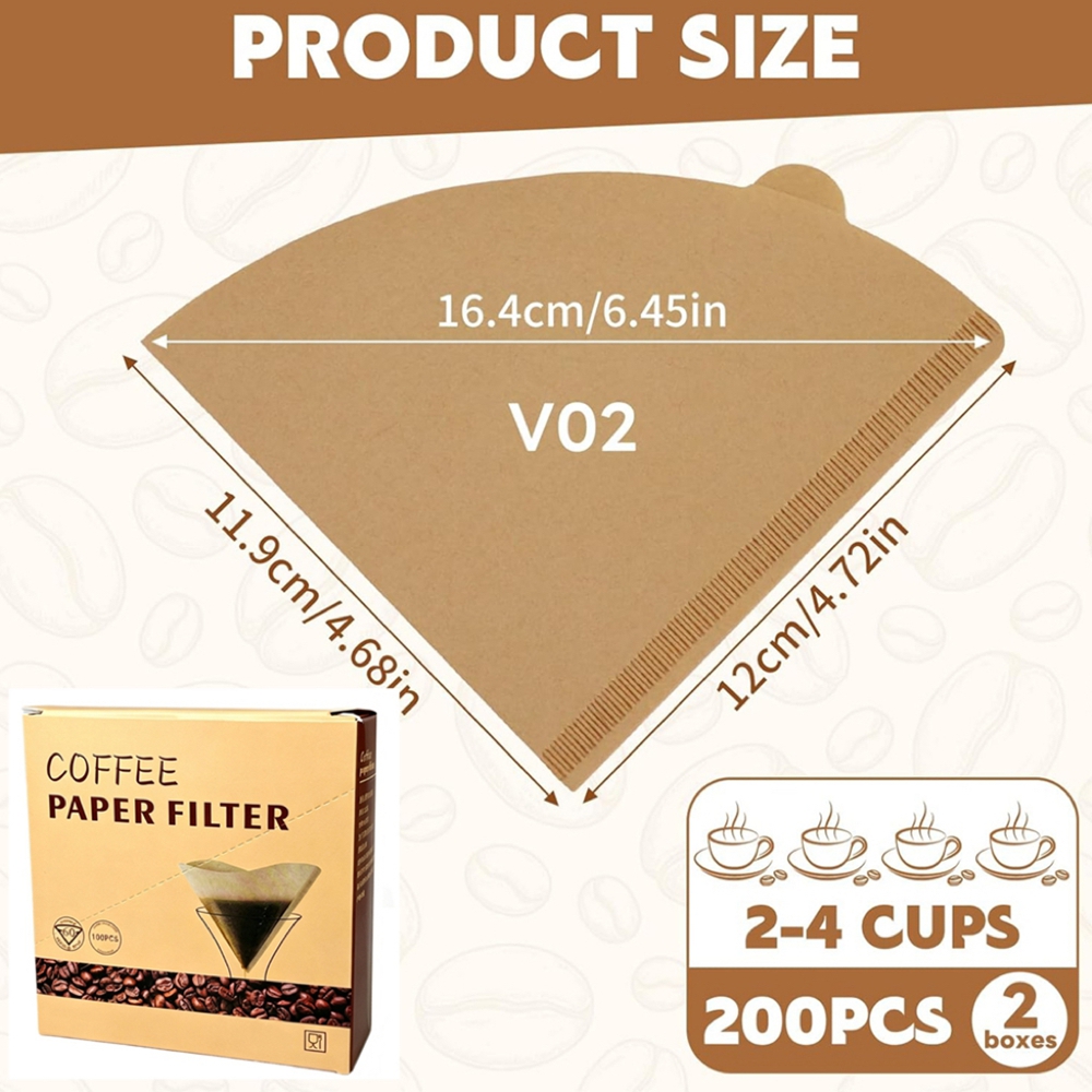 Coffee Filters 200 Count Cone  - Coffee Equipment Machine ulasan dan harga