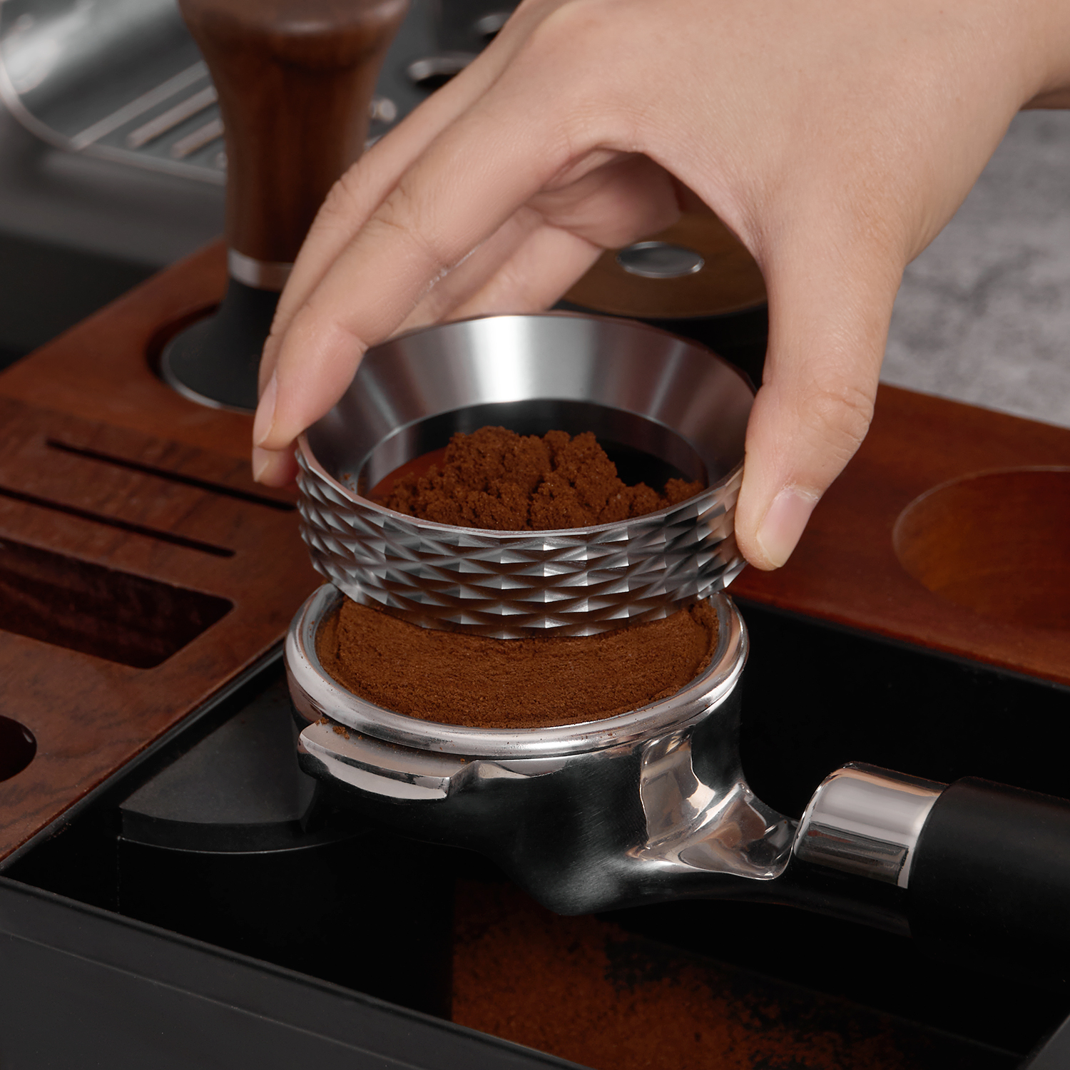 Coffee Dosing Ring 51mm 53mm 5 - Dosing Funnel Ring ulasan dan harga