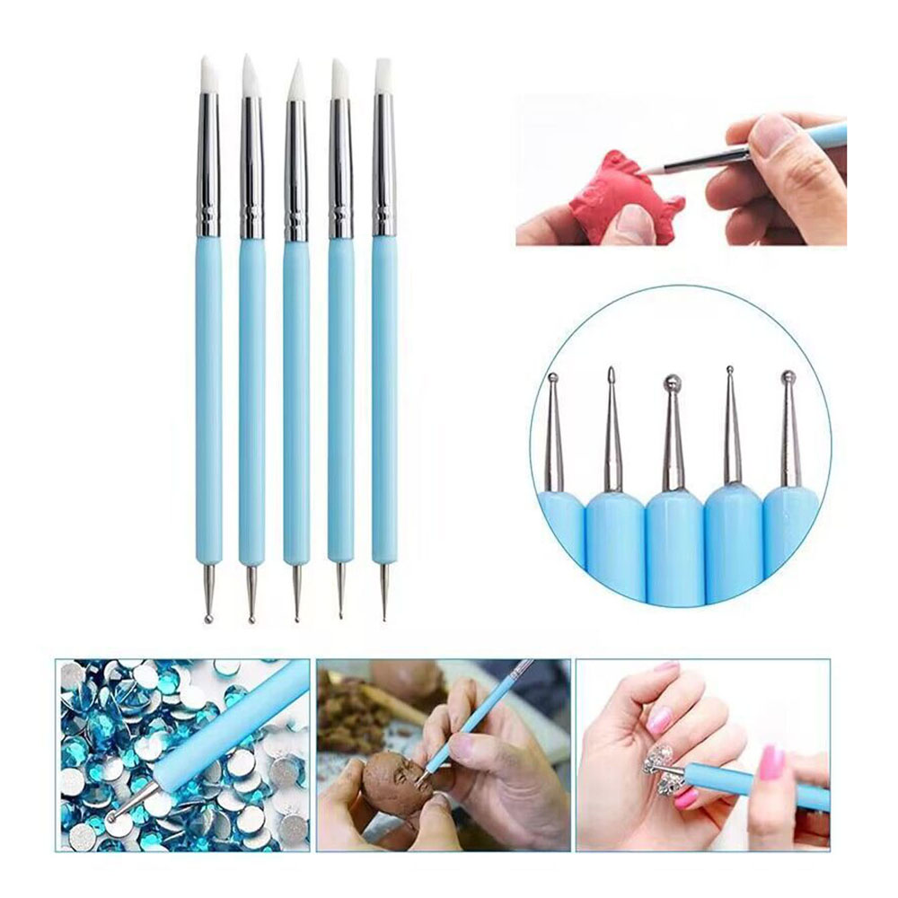 5pcs/Set Double-ended Silicone - Group Head Brush ulasan dan harga