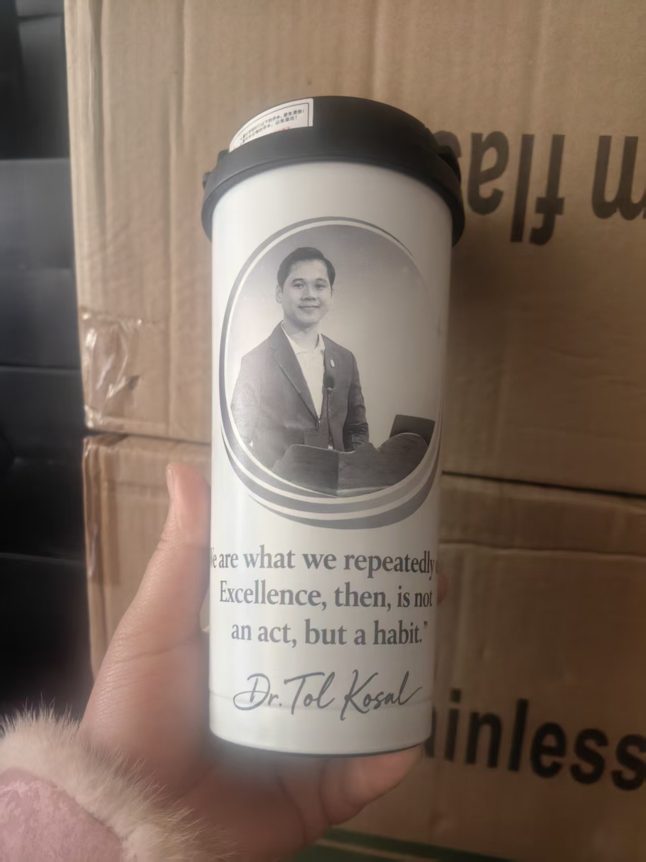Custom Logo Name Thermos 500ML - Coffee Equipment Names ulasan dan harga