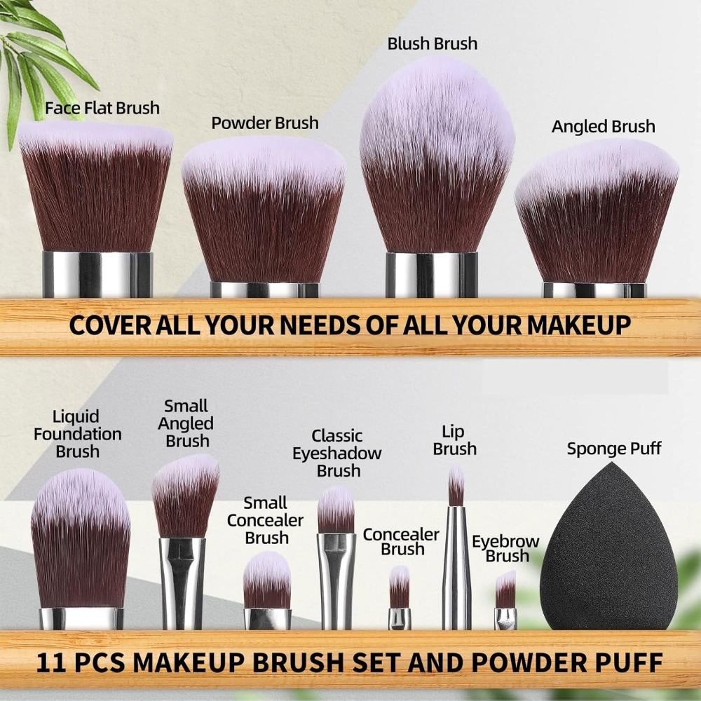 BS-MALL Makeup Brush Set 11Pcs - Group Head Brush ulasan dan harga