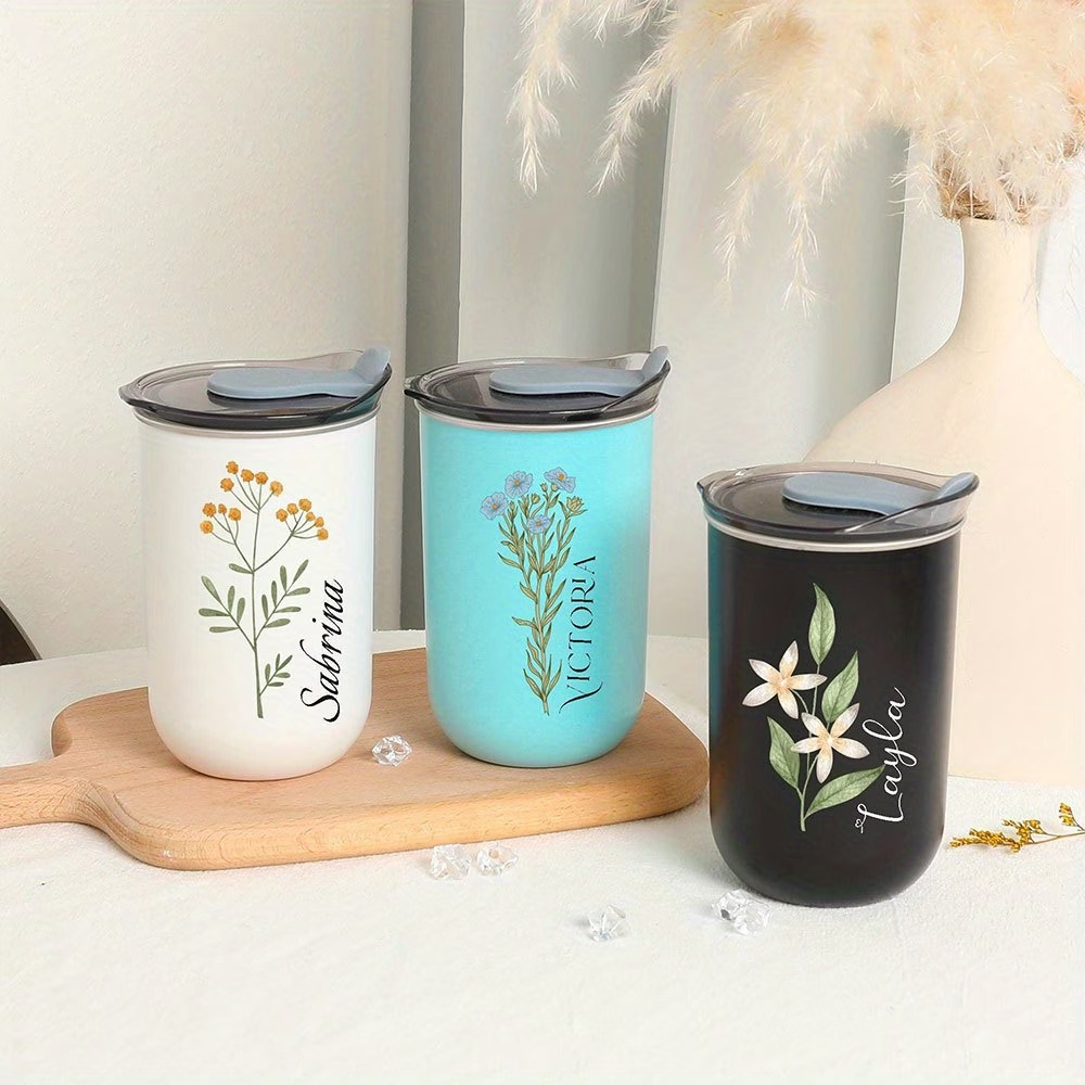 Customized Birthday Floral Mug - Coffee Equipment Names ulasan dan harga
