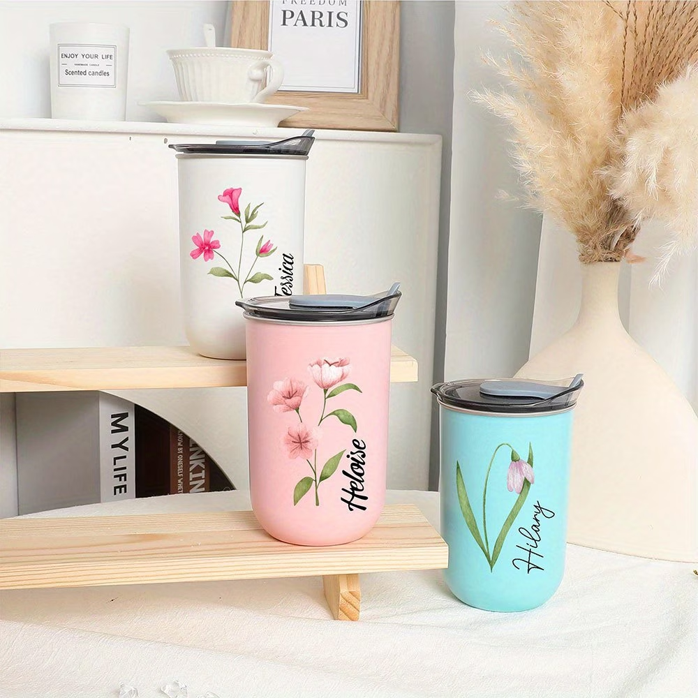Customized Birthday Floral Mug - Coffee Equipment Names ulasan dan harga