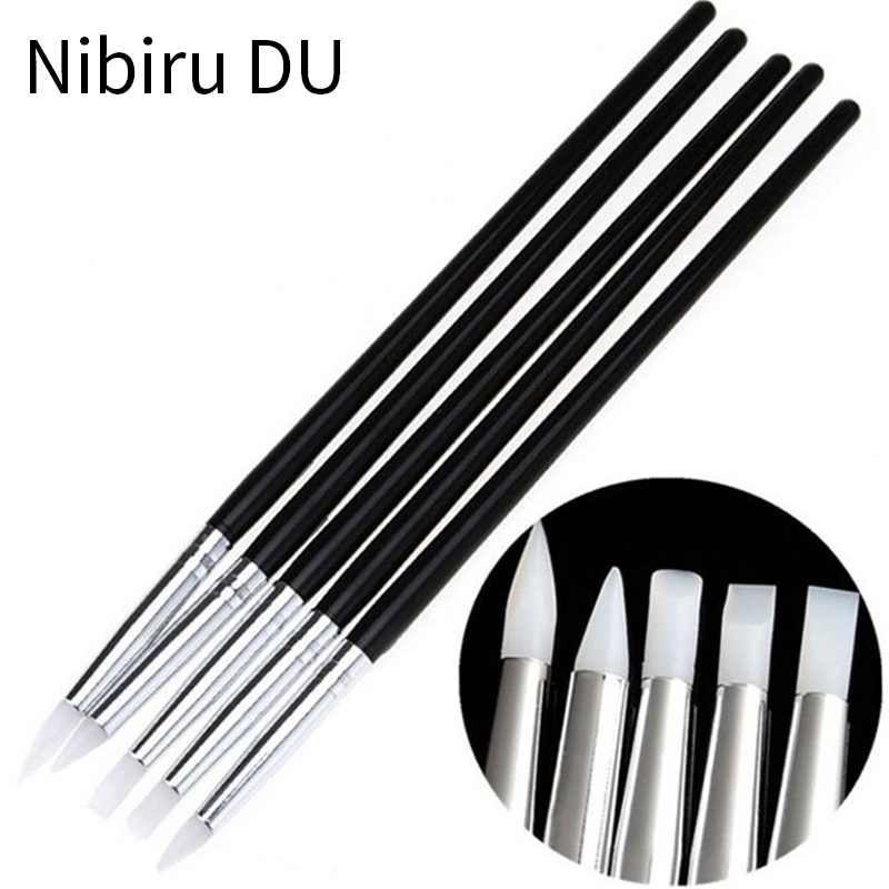 5Pcs Professional Silicone Nai - Group Head Brush ulasan dan harga