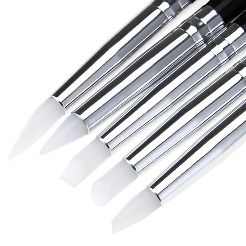 5Pcs Professional Silicone Nai - Group Head Brush ulasan dan harga