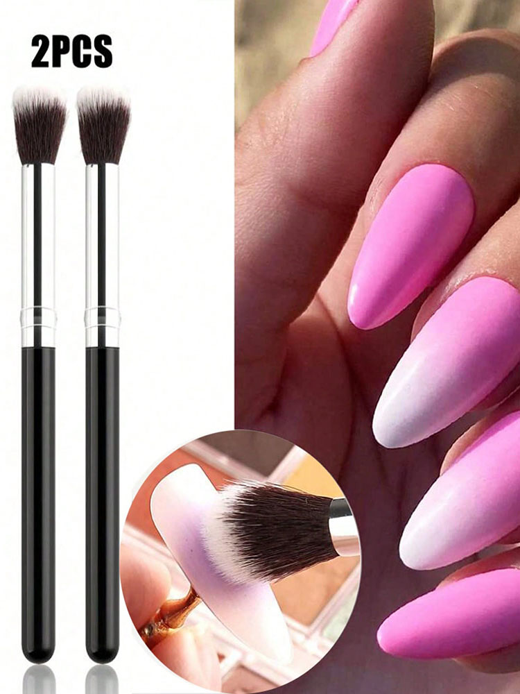2Pcs/set Nail Art Gradient Blu - Group Head Brush ulasan dan harga