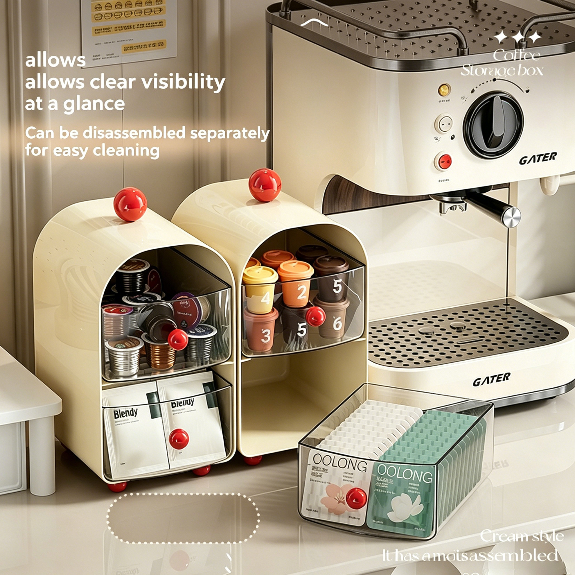 Creamy Coffee Capsule Organize - Coffee Equipment Organizer ulasan dan harga