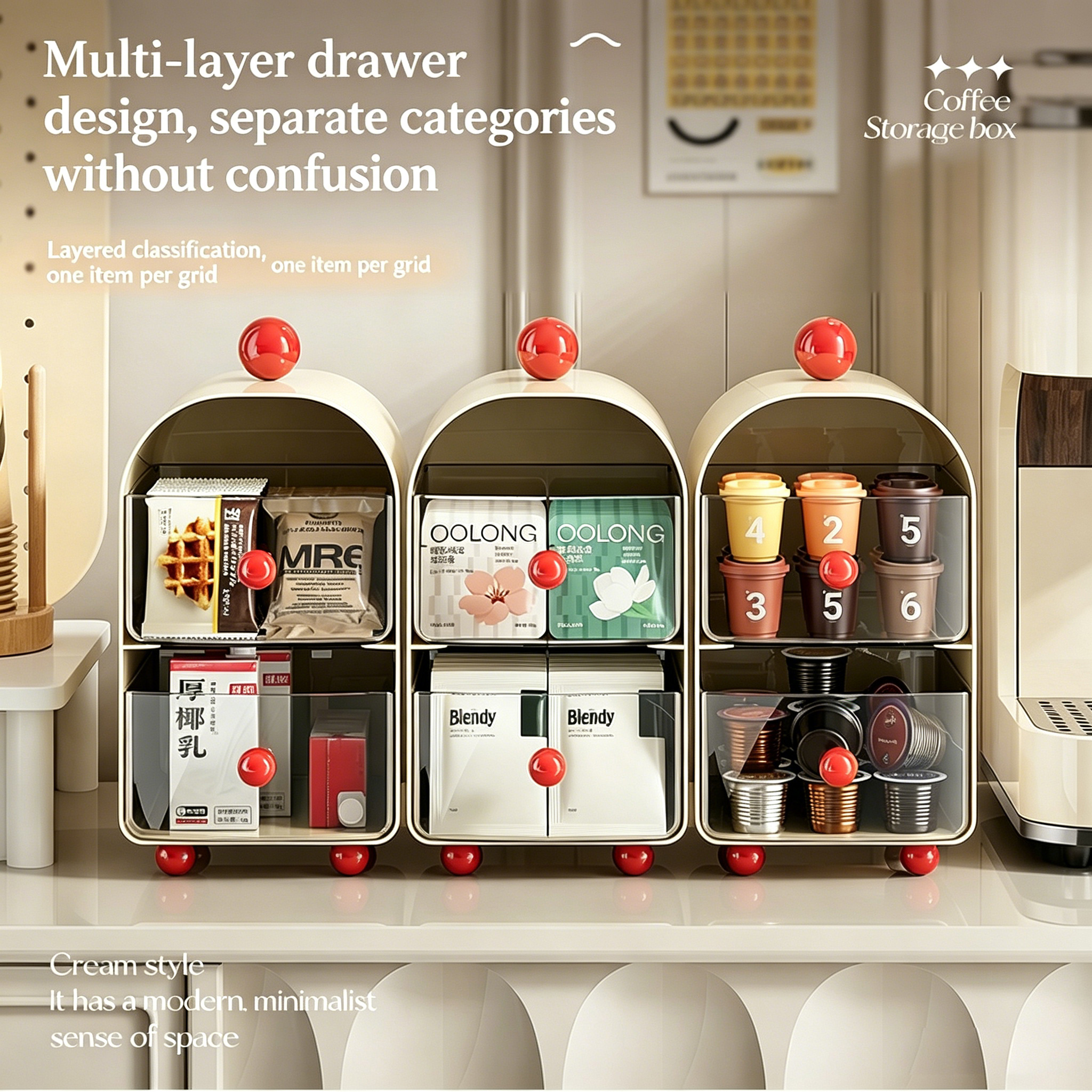 Creamy Coffee Capsule Organize - Coffee Equipment Organizer ulasan dan harga